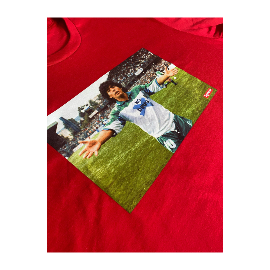 SUPREME MARADONA TEE RED